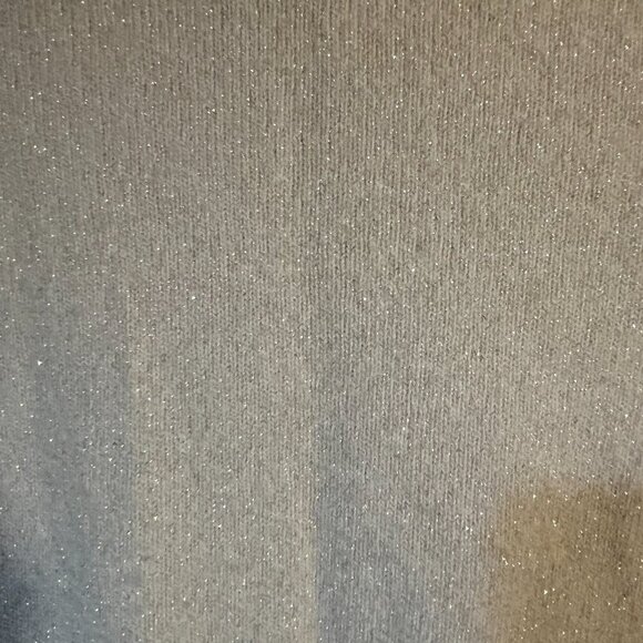 Banana Republic White Sparkle Knit Sweater Italian Yarn Women's M - Picture 9 of 9